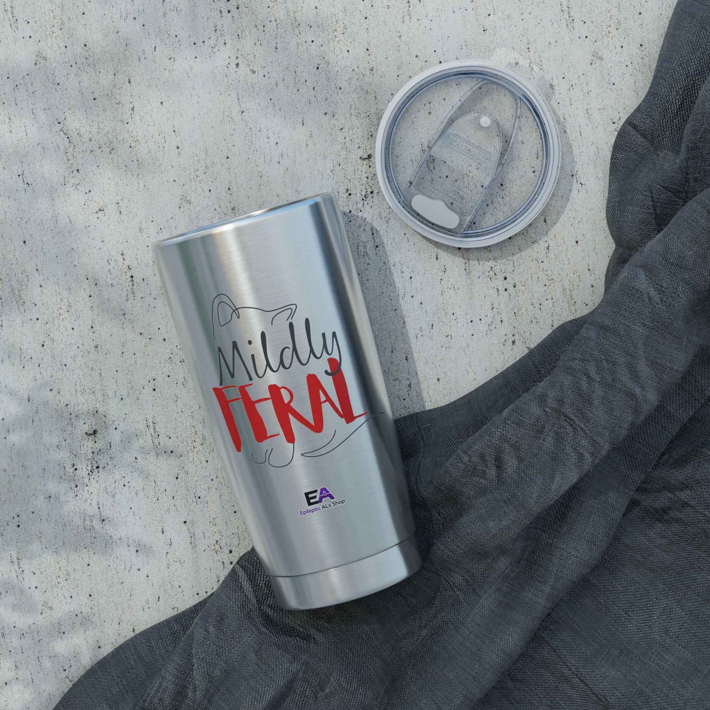 Mildly Feral 20oz Tumbler — Functioning, With Notes