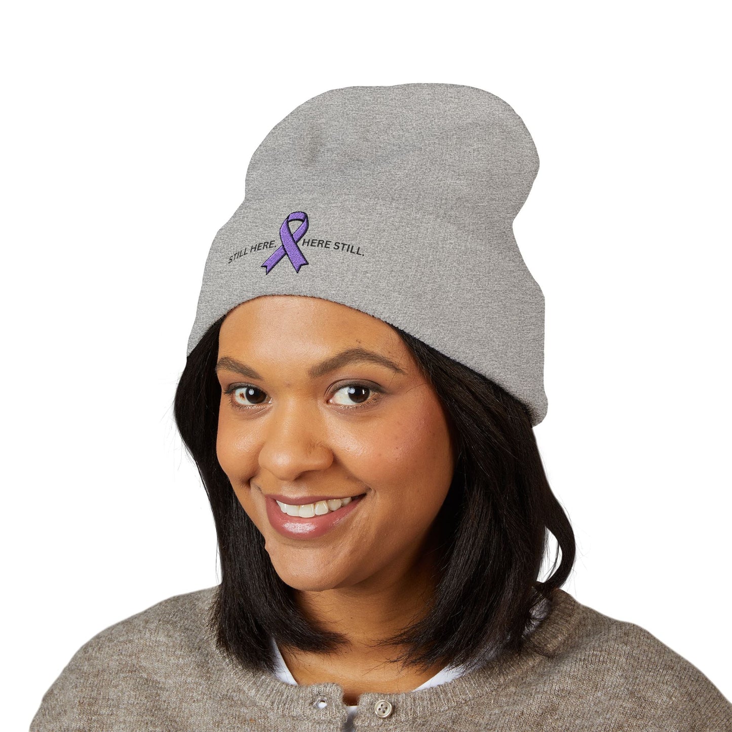 Still Here. Here Still. Epilepsy Awareness Beanie (Adult)