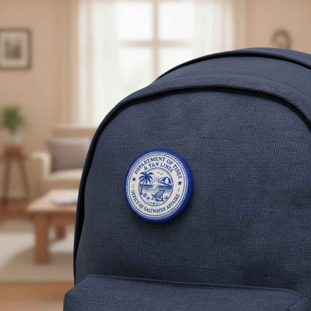 Department of Tides Pin Button – Office of Saltwater Affairs Coastal Seal