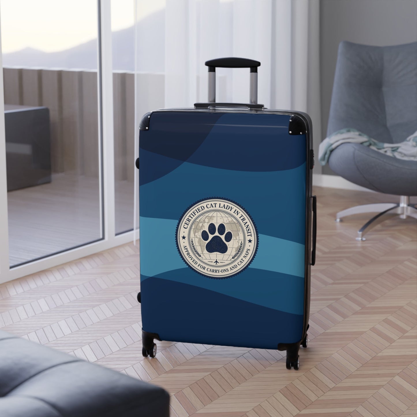 Certified Cat Lady in Transit – Hard-Shell Suitcase