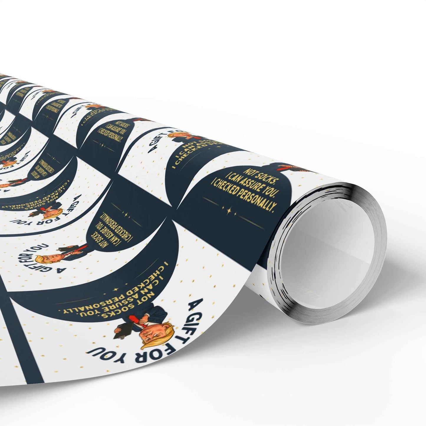 “Not Socks” Wrapping Paper — Political Parody Gift Wrap