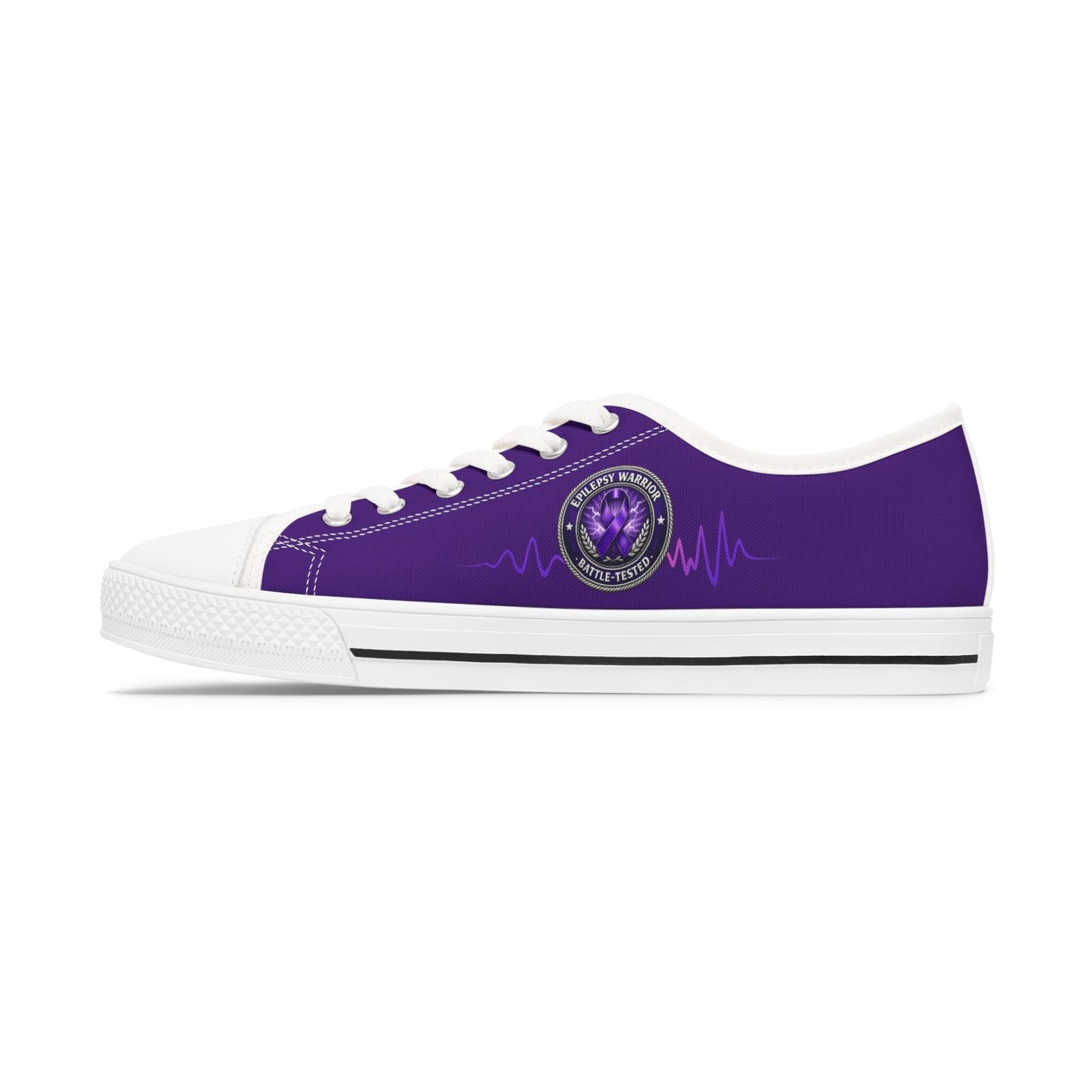 Epilepsy Warrior – Purple Awareness Low Top Sneakers