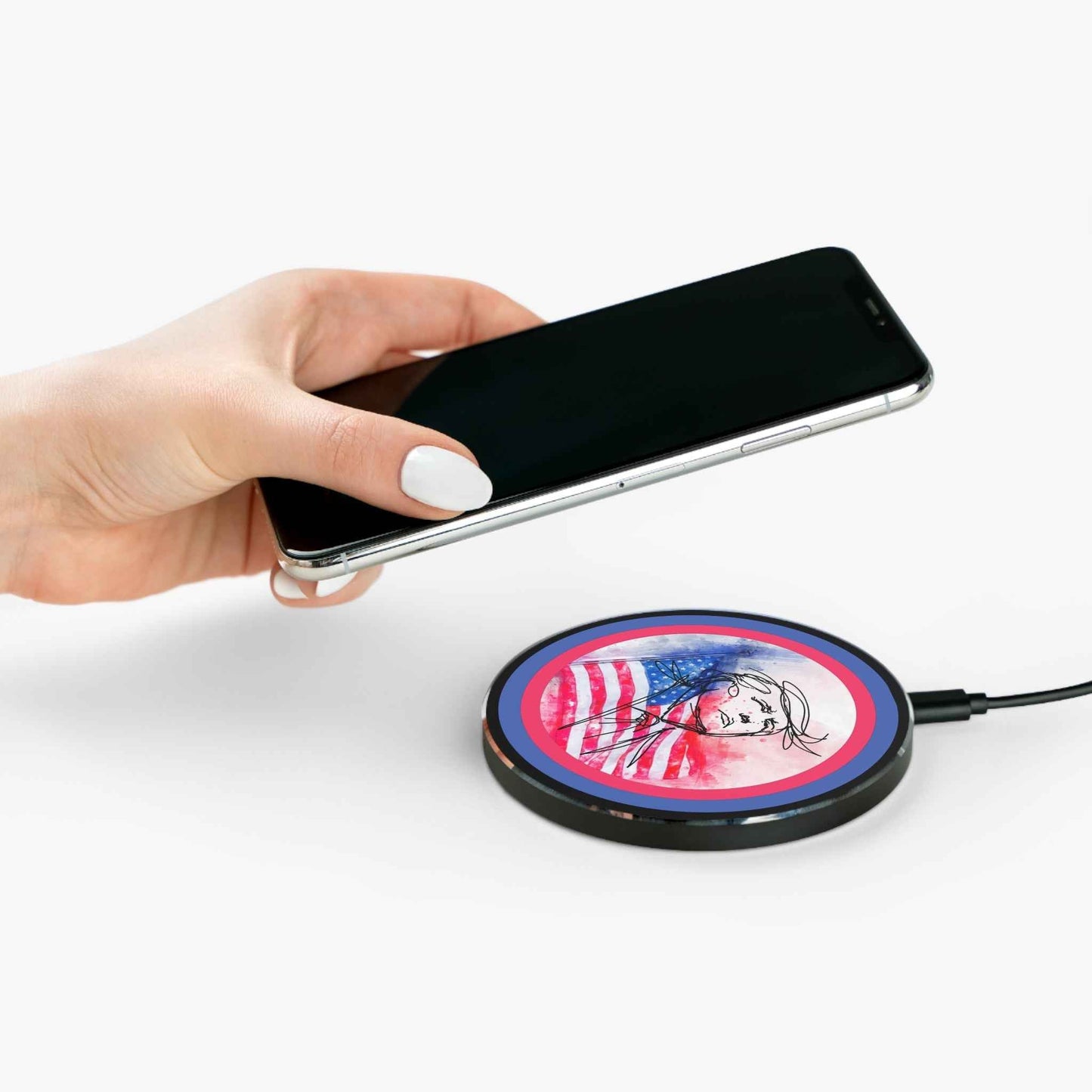 Swoop Guy Patriotic Wireless Charger | American Flag Phone Charger