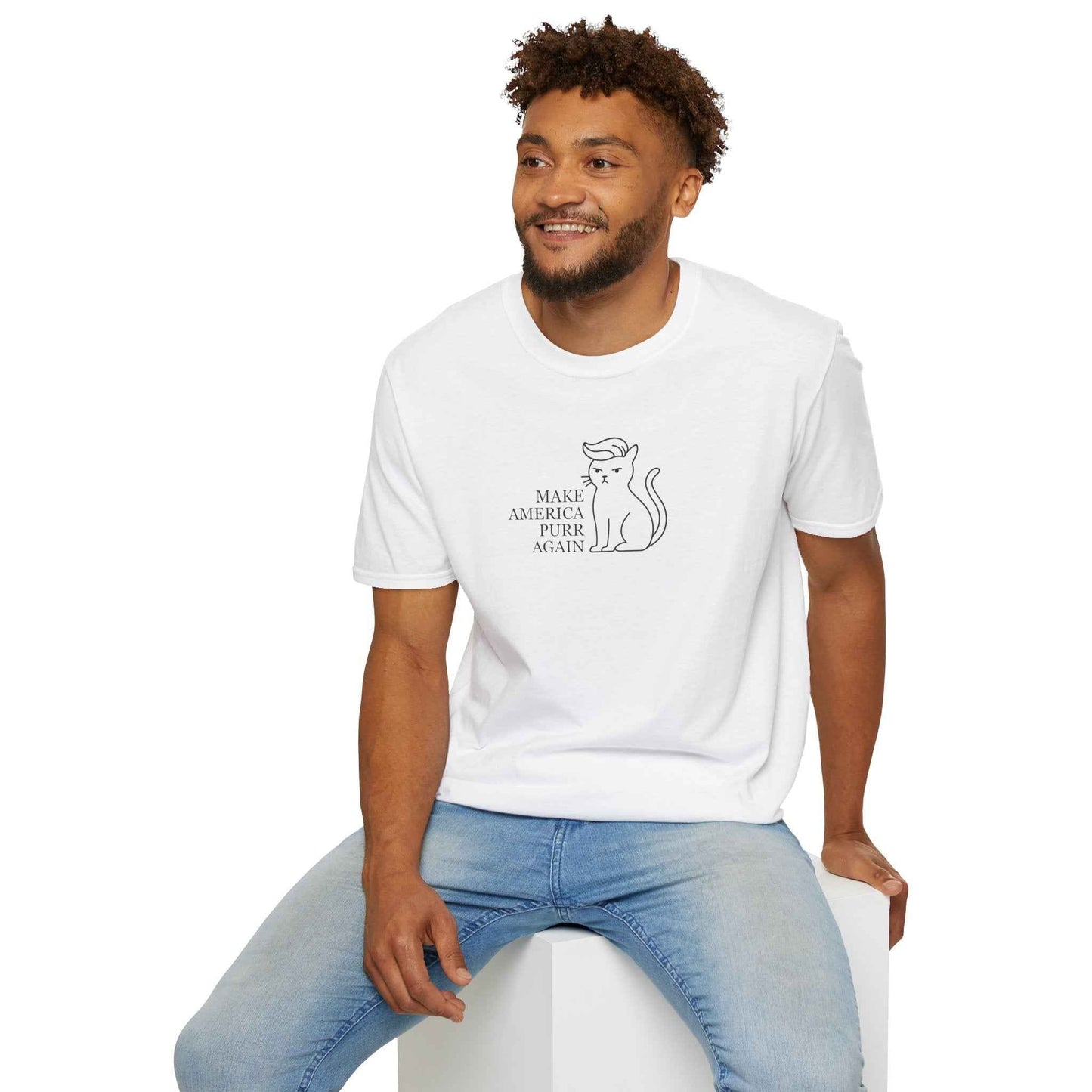 Make America Purr Again T-Shirt – Funny Cat Parody Tee