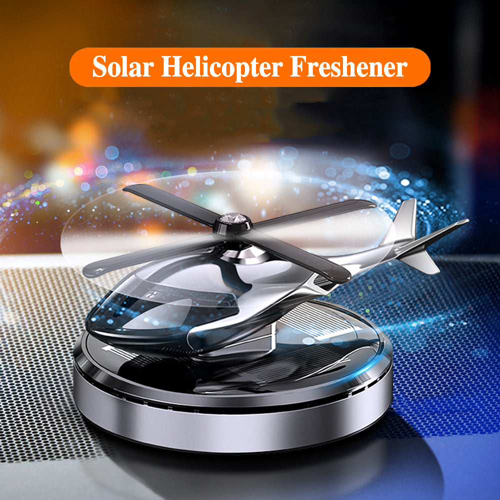 Solar-Powered Car Air Freshener with Aromatherapy Decor