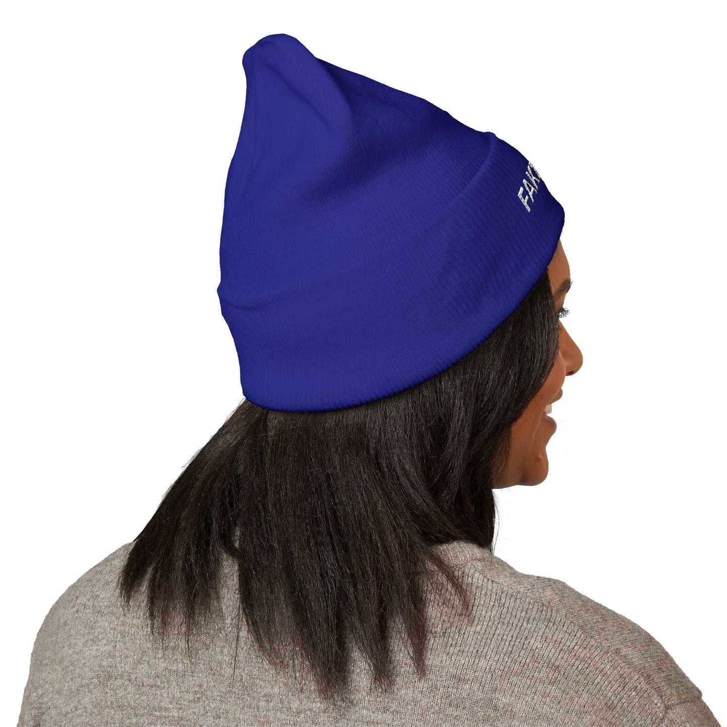 Fake News Embroidered Knit Beanie