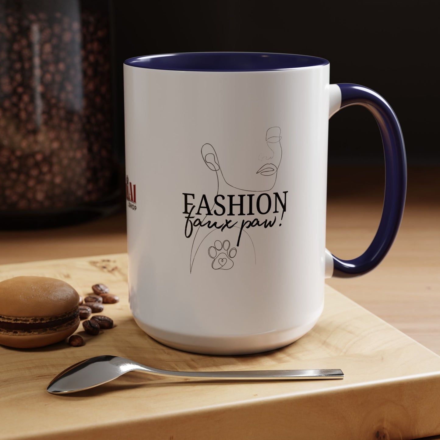 Fashion Faux Paw Accent Coffee Mug (11, 15oz)