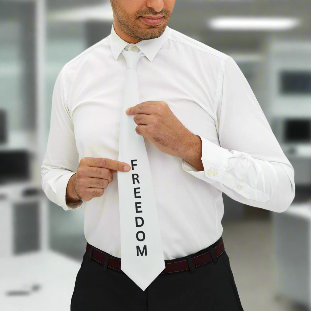 Black & White Freedom Necktie – Patriotic Formalwear