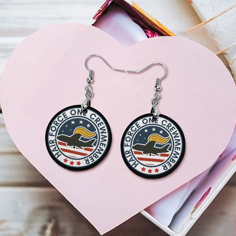 Hair Force One Crew Member Statement Earrings
