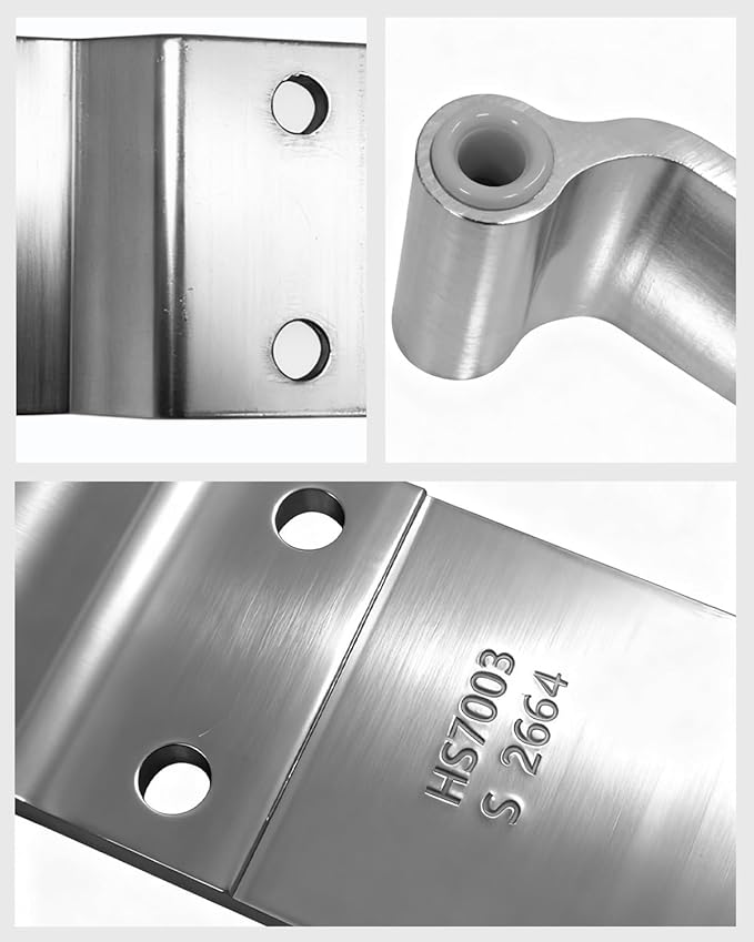 HS7003 S2664 Commercial Vehicle Four-Hole Door Hinge - 8.74x2.67x2.12in, Φ0.59, Heavy-Duty Steel, for Trucks & Buses - Durable & Precision-Made（2-Piece Set）