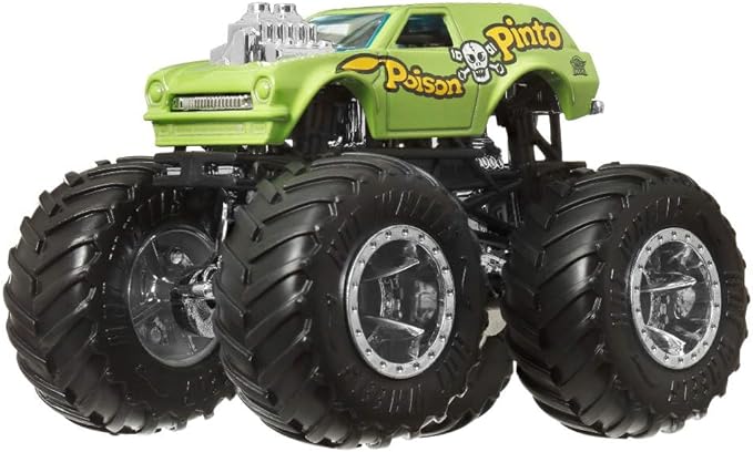 Hot Wheels Monster Trucks 4-Pack, Set of 4 1:64 Scale Toy Vehicles with Giant Wheels (Styles May Vary)