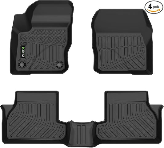 HAFIDI® Floor Mats Fit for 2012-2018 Ford Focus (S/ST/SE/SEL/Titanium) All Weather Protection TPE Car Floor Liners, Fits 1st & 2nd Row Full Set Custom Accessories, Black