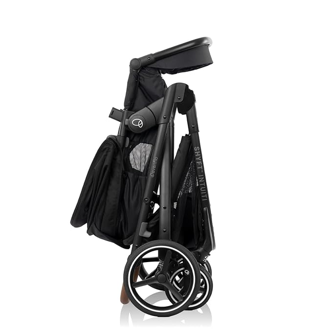 Evenflo Shyft Intuiti+ Travel System Featuring LiteMax NXT Preemie and Infant Car Seat with SensorySoothe (Eclipse Black)