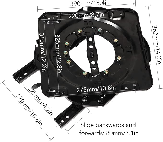 Swivel Seat Mounting Plate, Universal Swivel Seat Base For High Load Commercial Vehicle