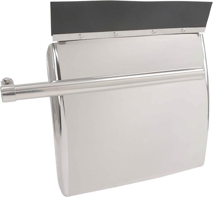 Mytee Products 24"x24" Stainless Steel Quarter Fender for Semi Truck - Mounting Tube Bracket Kit Included - Accessories for Kenworth Freightliner Peterbilt