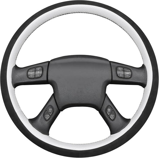 MEWANT Hand Stitched Steering Wheel Cover for Chevy Silverado 1500 2003-2006 9002 Athsuede Faux Leather Steering Wrap