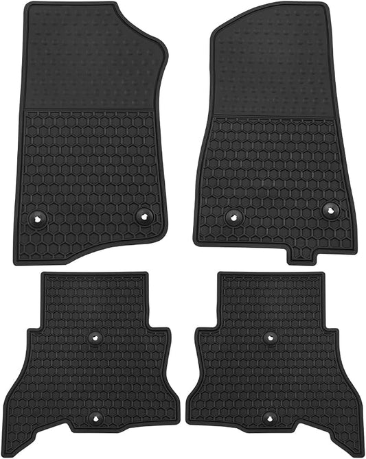 Car Floor Mat for Jeep Wrangler 4XE 4 Door 2021-2026 （Not for JL or JK） Custom Fit Full Black Rubber Auto Car Floor Liner Mat All Weather Heavy Duty Odorless