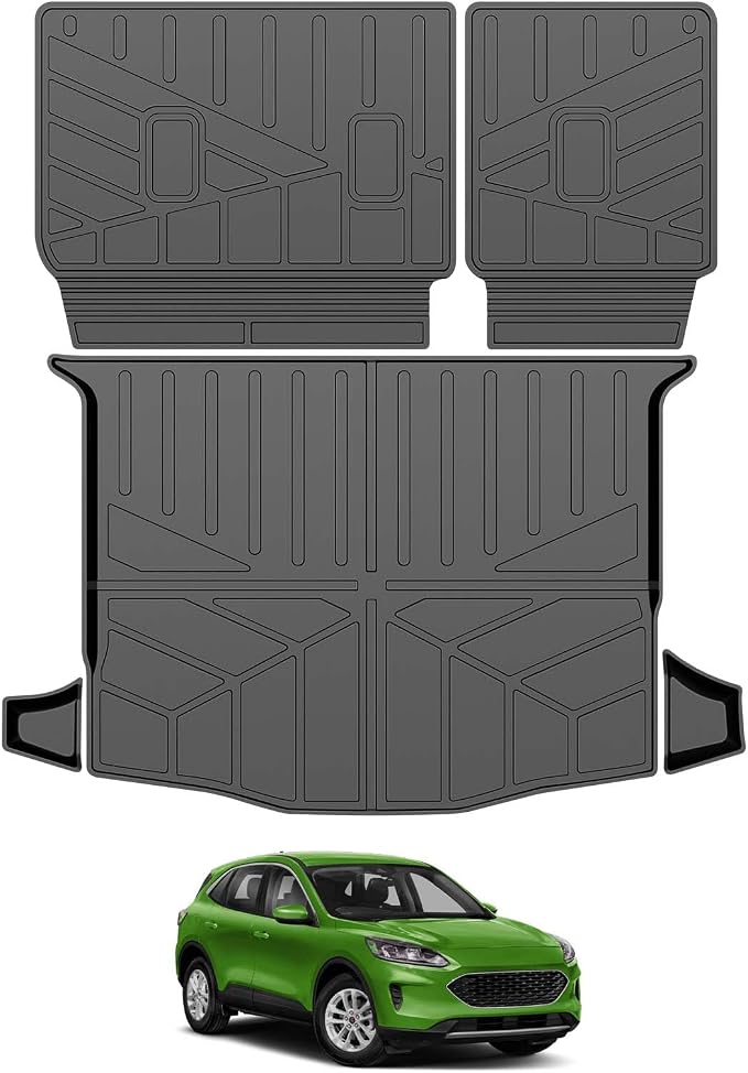 Cargo Liners for 2020-2025 Ford Escape Trunk Mat with Seat Back Cover Accessories, All Weather Rear Cargo Mat Backrest Protector for 2020 2021 2022 2023 2024 2025 Escape