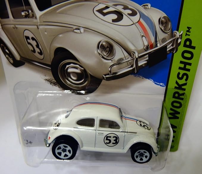 Hot Wheels 2014, Volkswagen Beetle. Herbie The Love Bug. HW Workshop 191/250. 1:64 Scale.