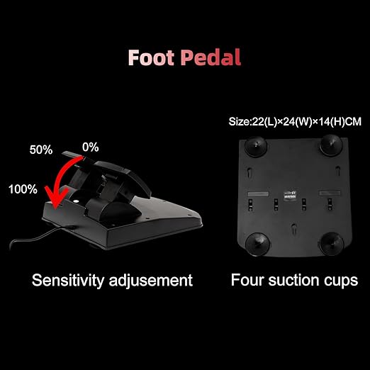 DOYO Racing Wheel - Gaming Steering Wheel for PC, 180 Degree Universal Usb Car Sim Race Steering Wheel with Pedals for PS4, PS3, Xbox Series X|S, Xbox One, Switch - Height & Tilt Adjustable