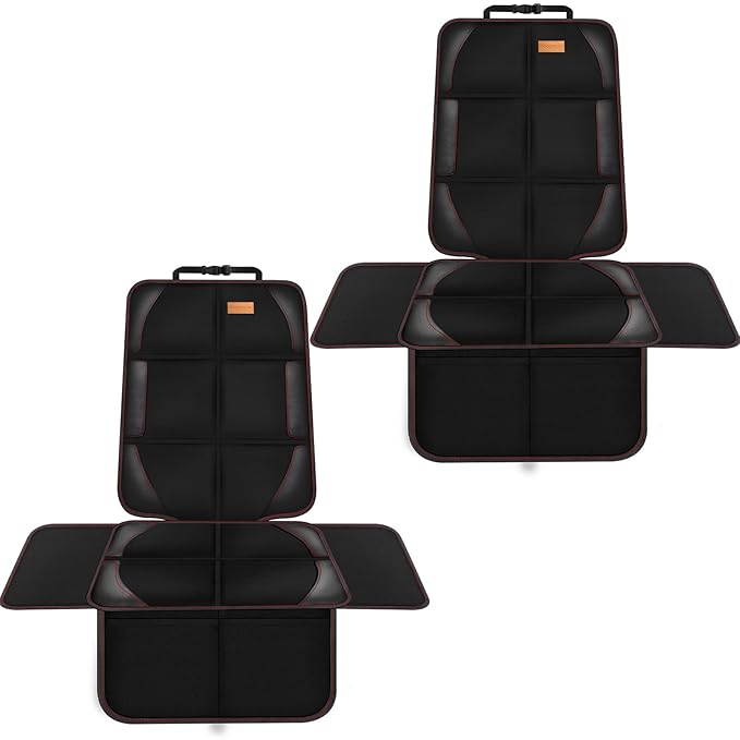 Bacgnyer Car Seat Protector, 2 Pack of Seat Protectors, Thickest Padded 600D Fabric Padding, Waterproof, Durable, Anti Slip Backing, Child Seat Protection, Suitable for Babies, Toddlers, Children