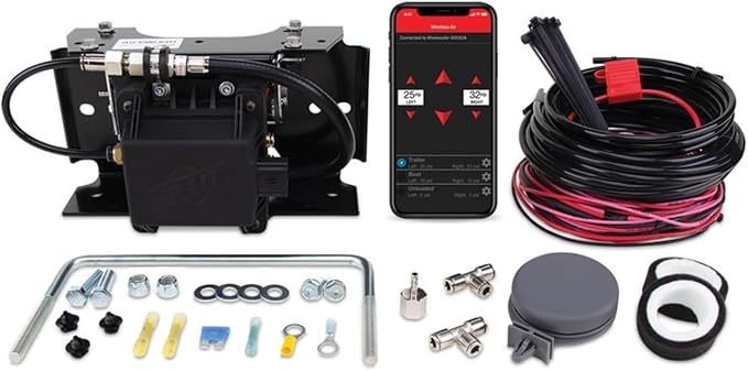 TrendsAuto Air Lift LoadLifter 5000 Air Spring Kit & WirelessAir 2nd Gen Compressor EZ Mount App Only fits 2005 2010 F250 F350 Super Duty 4WD RWD | Dual-Path Control | Includes TrendsAuto Decal
