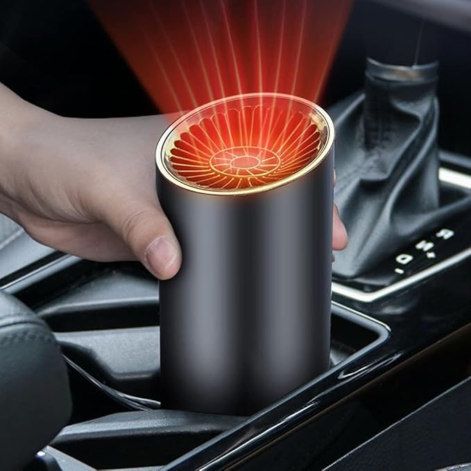 Car Heater,12V 120W Portable Car Heater for Cigarette Lighter Socket,Defroster for Car Windshield,2-in-1 Heating & Cooling Rapid Defrosting and Demisting Device with Suction Holder