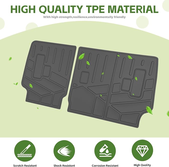 2nd Row Seat Back Mat for 2025 2026 Toyota 4Runner 5&7 Seats, Kick Mats Rear Backrest Cover All Weather TPE Protector Cargo Liner Accessories