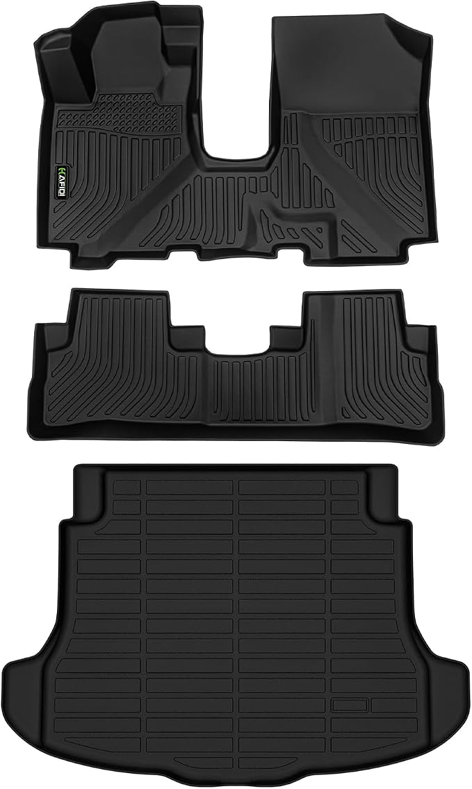 HAFIDI® Floor Liners & Cargo Mats for Honda CRV 2007 2008 2009 2010 2011 LX/SE/EX/EX-L,Car Mats for CRV All Weather Floor Mats TPE Anti-Slip Automotive Full Set Custom Accessories - Black