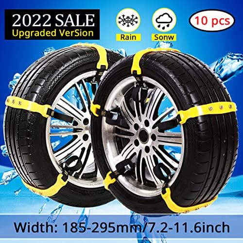 10pcs Universal Emergency Snow Chains for SUV Car ATV 185-295mm