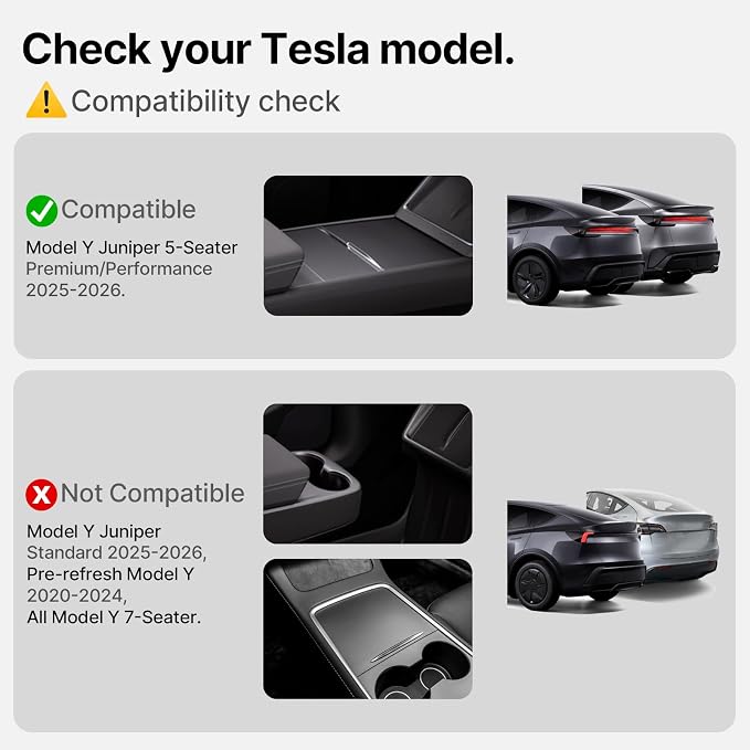 Cargo Liner for Tesla Model Y Juniper Trunk Mat Frunk Front & Rear Trunk Tray Mats All Weather Protector Anti-Slip TPE Accessories 2025 2026(3PCS)