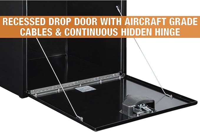 Buyers Products 1704303 Black Steel Underbody Truck Tool Box – 24 x 24 x 30 Inch - Truck Bed & Underbelly RV Storage Box, Locking T-Latch, Weather-Resistant, Heavy-Duty Flatbed Job Box, Made in USA