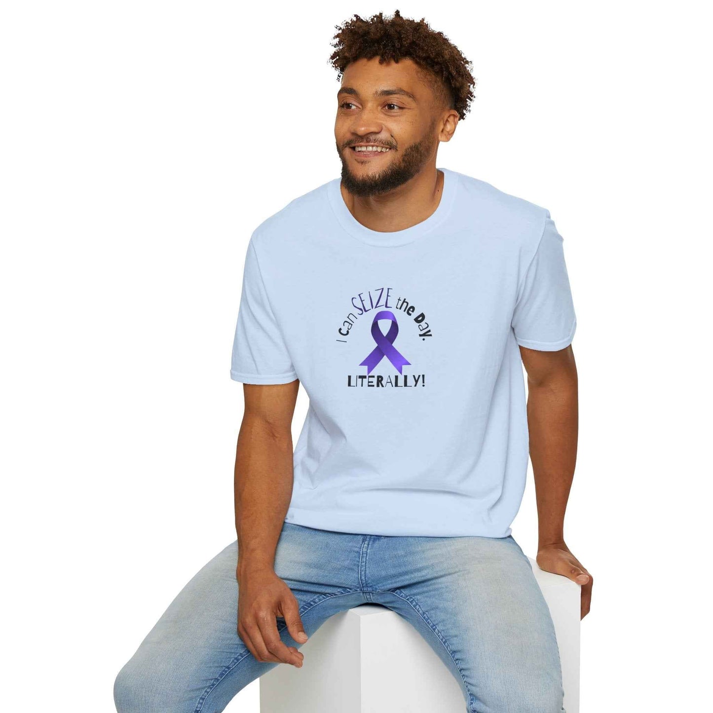 “I Can SEIZE the Day — Literally!” Epilepsy Awareness Pin Button (3")