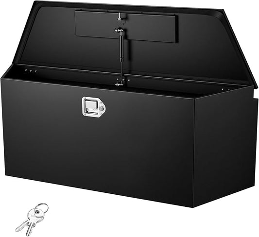 VEVOR Trailer Tongue Box, Heavy Duty Trailer Tongue Tool Box Storage Organizer with Lock & Keys, Utility Tool Chest for Pickup Truck Bed, RV, SUV, Off-Road Vehicle, Steel, 49" x 13.9" x 18.5"