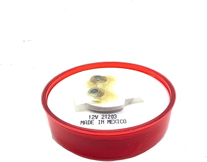 Truck-Lite Marker Clearance Red Round 2.5" | 10 Series Incandescent 12V | PL-10 Connector | Exterior Signal Lamp for Trailers and Trucks | Light for Commercial Vehicles