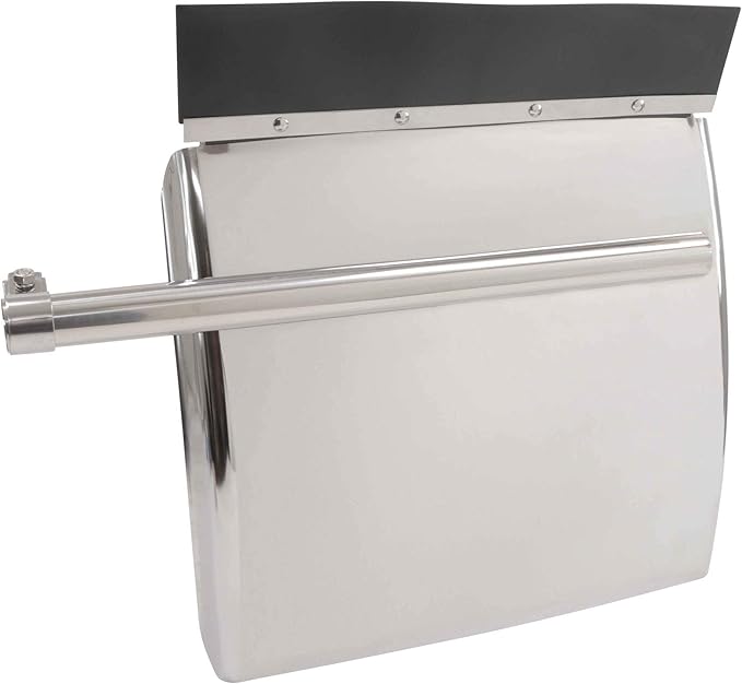 Mytee Products 24"x24" Stainless Steel Quarter Fender for Semi Truck - Mounting Tube Bracket Kit Included - Accessories for Kenworth Freightliner Peterbilt