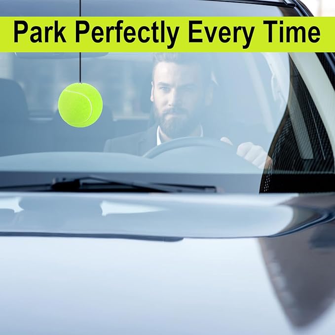 BFXM Garage Tennis Ball Parking Aid, Parking Guide System for Garage Accessories, Stop Indicator, Parking Assist Ball, Aid-Parking Kit, Garage Car Stopper, Pack of 2