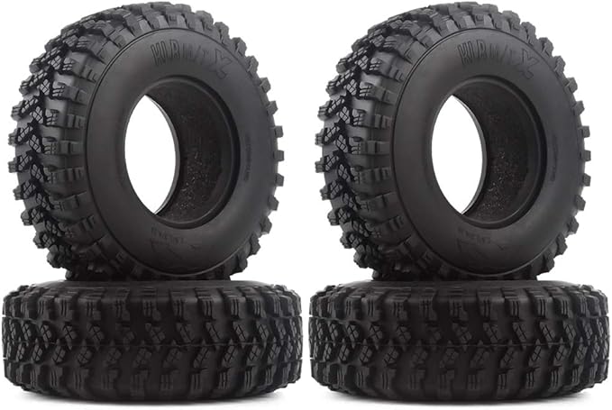 INJORA RC Tires 1.9inch 4Pcs RC Rubber Tyre Set Wheel Tires for 1:10 RC Crawler Axial SCX10 SCX10 III AXI03007 D90 TF2 MST Tamiya