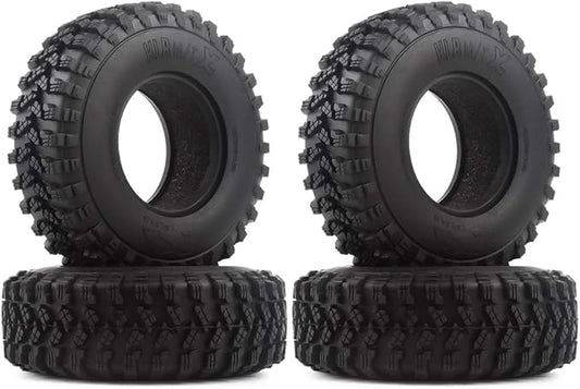 INJORA RC Tires 1.9inch 4Pcs RC Rubber Tyre Set Wheel Tires for 1:10 RC Crawler Axial SCX10 SCX10 III AXI03007 D90 TF2 MST Tamiya