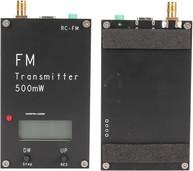 Fm Transmitter Stereo Transmitter, 500mW FM Transmitter with LCD Screen Type C Port 320 Transmitter Frequencies for Church Parking Lot