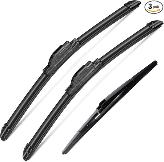 3Pcs Windshield Wiper Blades for Toyota Prius 2004 2005 2006 2007 2008 2009, Original Equipment Automotive Replacement Windshield Wiper Blades for My Car- 26"/18"/16" (Pack of 3) J- HOOK