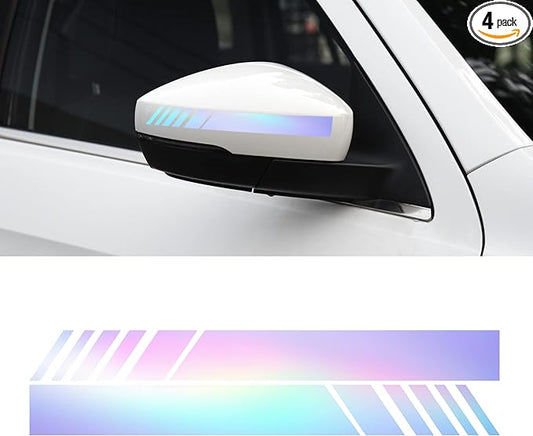 SINGARO Car Rear View Mirror Stickers Decor Car Body Sticker Vinyl 4pcs (Colorful)