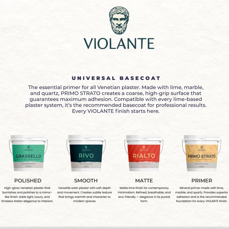 Violante Primo Strato Mineral Primer - Base Coat for Venetian Plaster