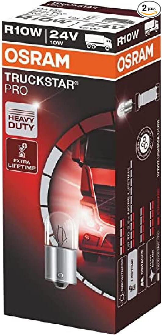 OSRAM TRUCKSTAR PRO H3 halogen headlamp, 64156TSP-HCB, 24 V commercial vehicle, duobox (2 units)