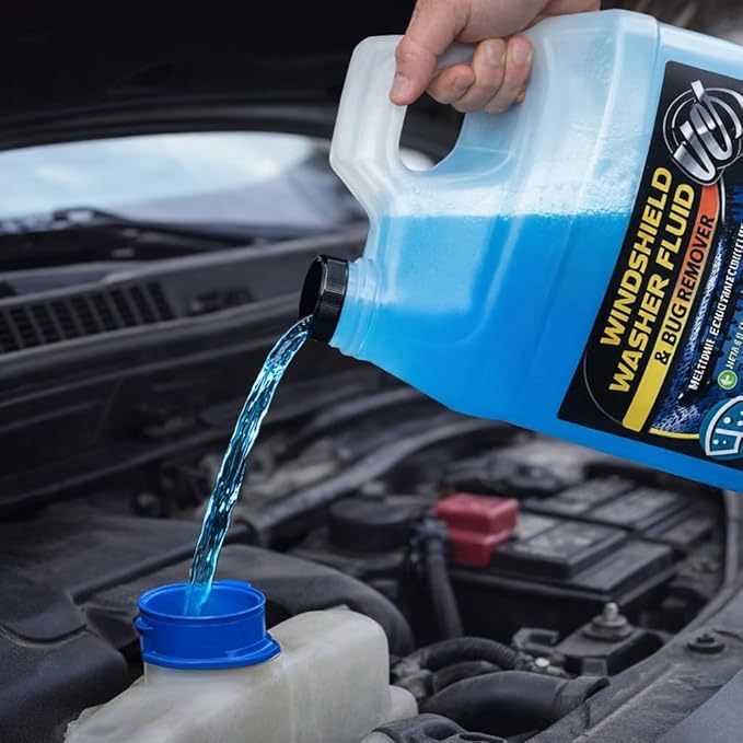 UCS 2-in-1 Windshield Washer Fluid & Bug Remover – Ready to Use, Streak-Free Formula, Removes Bugs, Dirt & Road Grime – 1 Gallon (128 fl oz)
