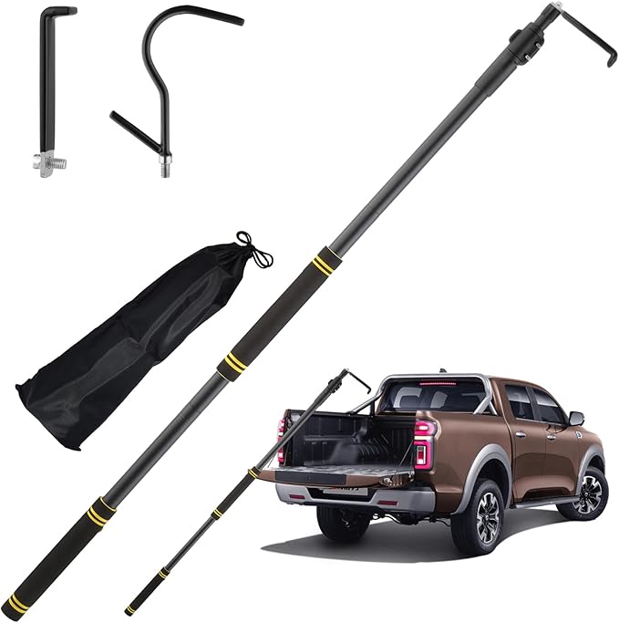 Bed Buddy Truck Tool, Truck Cargo Grabber telescoping 34-74" Pickup Truck Bed Retriever Tool Conveniently Store the CAR Truck RV Tools Avoid Climbing Truck Bed Efficient Cargo Retriever