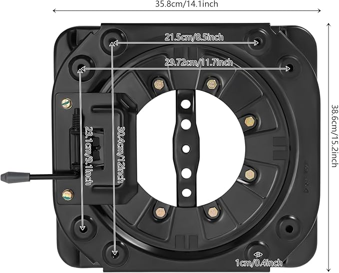 Steel Plate Swivel Seat Base, 360° Rotatable Sitz-Drehsockel W/Push Handle, 3.0mm Cold-Rolled Steel Plate & 4-Point Locking Design,Base Load 130kg For Vans Rvs Commercial Vehicles.