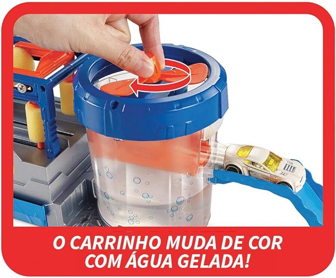 Hot Wheels FTB66 City Mega Car Wash Connectable Play Set with Diecast & Mini Toy Car
