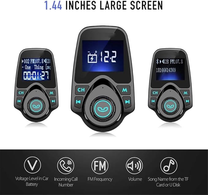 T11 Wireless Bluetooth FM Transmitter Handsfree Car Kit MP3 Player Wireless Bluetooth Adapter with Dual USB Port Car Kit