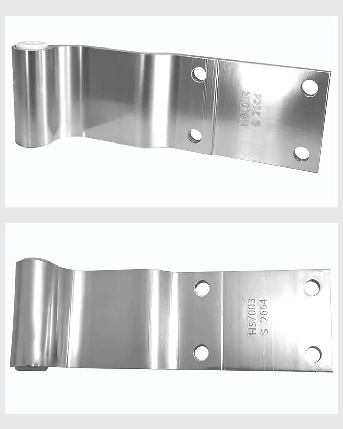 HS7003 S2664 Commercial Vehicle Four-Hole Door Hinge - 8.74x2.67x2.12in, Φ0.59, Heavy-Duty Steel, for Trucks & Buses - Durable & Precision-Made（2-Piece Set）